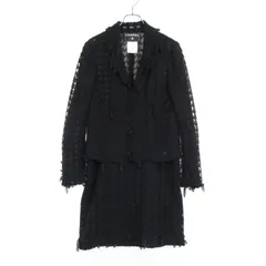 シャネル CHANEL スーツ P24979 P24980 ブラック ウール スーツ レディース Used Aのサムネイル