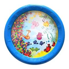 heizi タンバリン 波の音 オーシャンドラム 子供 楽器 おもちゃ 打楽器 効果音 (海底 直径18cm)のサムネイル