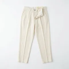 麻混ストレッチパンツ ホワイト カジュアルパンツ UNIQLO風のサムネイル