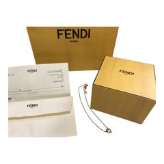 ブランド別 極美品 FENDI フェンディ ネックレス ブラック ゴールド 