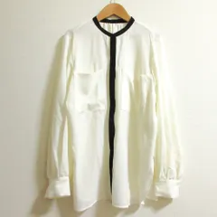 良品 24AW BEIGE, ベイジ SIBYLLE 配色カラー ロングパフスリーブ ブラウス サイズ6 オフホワイト レディース 古着 中古 USEDのサムネイル