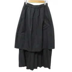 美品 25SS nagonstans ナゴンスタンス  Water Repellent ロング イージー ストレッチ レイヤードスカート 470IS431-0831 S ブラック レディース 古着 中古 USEDのサムネイル