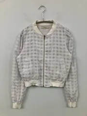 titty&Co. ティティーアンドコー ブルゾン F ホワイト ナイロン コットン チェック柄 ショート丈 フードなし ジップアップ レディースのサムネイル