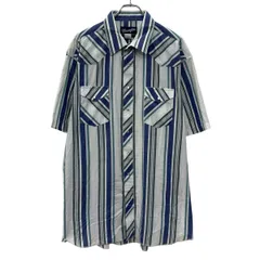 Wrangler 半袖 ストライプシャツ XXL ホワイト マルチカラー ラングラー スナップボタン ウエスタンシャツ 半シャツ 夏物 a806-5621のサムネイル