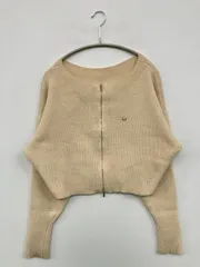 Chico チコ カーディガン/ボレロ F ベージュ ナイロン ニット 無地 ワンポイント ショート丈 長袖 レディースのサムネイル