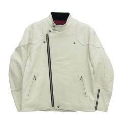 ADDICT CLOTHES 어딕트 클로즈 ad-04 DEERSKIN RESISTANCE JACKET 디아스킨 레더 라이더스 재킷 화이트계 46[중고]