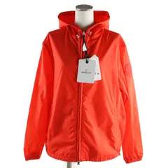 【ドンドン見直し】未使用品●MONCLER モンクレール 2019年製 ALEXANDRITE アレキサンドライト ロゴワッペン付き フーデッド ナイロンジャケット オレンジ 3 正規品 レディースのサムネイル