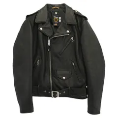 schott ショット 7825950019 ONESTAR NEW NAKED ワンスター ニュー ネイキッド TALL カウレザー ダブル ライダース ジャケット ブラック系 38【美品】【中古】のサムネイル