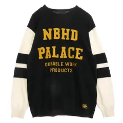 NEIGHBORHOOD ネイバーフッド 25AW × PALACE KNITTED MOTO TOP パレス ニット モト トップ モトニット セーター ブラック系 オフホワイト系 イエロー系 XL【中古】のサムネイル