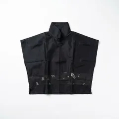 ブラック 和風 羽織り 桜刺繍 スタンドカラー ジャケットのサムネイル