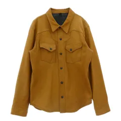 THE FLAT HEAD ザフラットヘッド DEERSKIN SHIRT 鹿革 ディアスキン レザーシャツ ジャケット ライトブラウン系 42【中古】のサムネイル