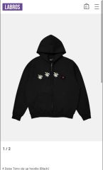 LABROS Daisy Zip Up Hoodie Black - メルカリ