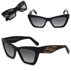 フェラガモ サングラス Ferragamo SF1081SE-001 サングラス UVカット グローバルフィット ブラック グレーグラデーション レディースのサムネイル