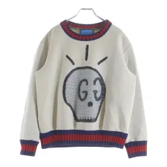 GUCCI グッチ 16AW Ghost Print Trainer ゴースト クルーネックトレーナー ホワイト 408239 GUCCI (グッチ) 16AW Ghost Print Trainer ゴースト クルーネック