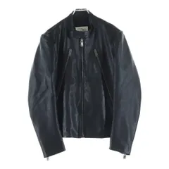 Maison Martin Margiela (メゾンマルタンマルジェラ) 17AW 八の字 シングルライダース レザー ジャケット ブラック S50AM0307 SY0601のサムネイル