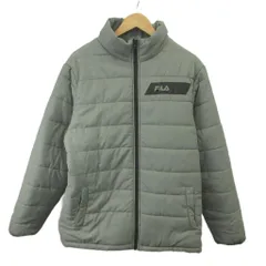 フィラ FILA キルティングジャケット 上着 LL 緑 ダスティグリーン 長袖 スタンドカラー /YU ■ECC005のサムネイル
