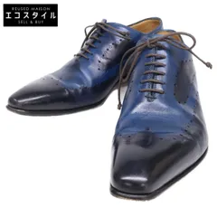 StefanoBranchini　ステファノブランキーニ　パンチングデザイン レザー シューズ 　7 1/2のサムネイル
