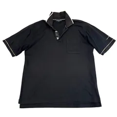 古着 バーバリーゴルフ BURBERRY GOLF 半袖ポロシャツ クリーニング済み 黒 ノバチェック柄 メンズ Lサイズのサムネイル