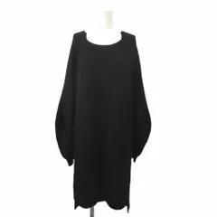 ステラマッカートニー STELLA McCARTNEY ニットワンピース ウール 38 黒 ブラック 長袖 ラウンドネック ボリュームスリーブ /NP ■GY74のサムネイル