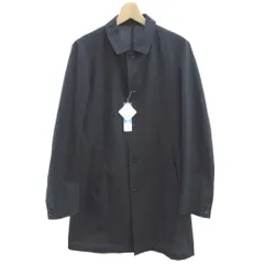 タケオキクチ TAKEO KIKUCHI ステンカラーコート L 紺 ネイビー 長袖 レギュラーカラー 収納袋付き 細かい織り柄 /YU ■ECC005のサムネイル