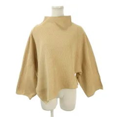 ドレステリア DRESSTERIOR カットソー アシンメトリー ベージュ ハイネック 七分袖 /AH37 ■ECB005のサムネイル