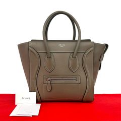 極 美品 CELINE セリーヌ ラゲージ マイクロショッパー レザー 本革