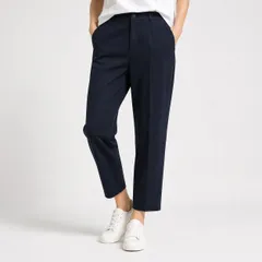 ネイビー カジュアルパンツ 無地 シンプル ベーシック 着回し UNIQLO風のサムネイル