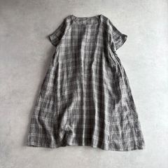 ネストローブ 前後2way リネン シャツ ワンピース ギャザー ロング