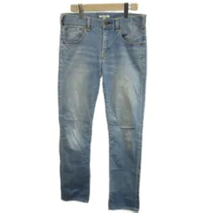 グローバルワーク GLOBAL WORK デニムパンツ ジーンズ S インディゴブルー ウォッシュ加工 ダメージ加工 長ズボン /SH ■ECB005