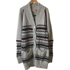 良品 Chloe クロエ フェアアイル アンゴラ カシミヤブレンド ニットカーディガン XSサイズ グレー レディース 古着 中古 USEDのサムネイル