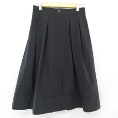 美品 FOXEY NEW YORK フォクシーニューヨーク フロントボタン ミモレ丈 スカート 37019 サイズ40 ネイビー レディース 古着 中古 USEDのサムネイル