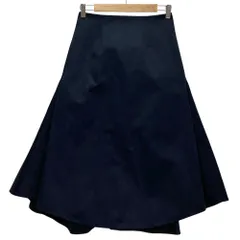 美品 23AW BORDERS at BALCONY ボーダーズアットバルコニー MEMORY SATIN SKIRT メモリーサテンスカート BD2321-3H-12 36 ネイビー レディース 古着 中古 USEDのサムネイル