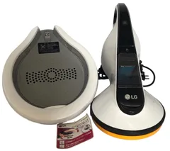 s1085【動作確認済・中古】LG エルジー ふとんパンチクリーナー VH9231DS ホワイト 布団クリーナー UV除菌ステーション付き コード付き ハンディクリーナー 吸込仕事率70W 箱なし 説明書なしのサムネイル