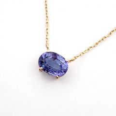 カナル4℃◇K18◇アイオライト◇メレダイヤ◇完売人気◇希少ネックレス 