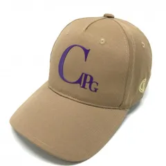 【超美品】CPG キャップ ブラウン×パープル フロントロゴ   ゴルフウェア CPG