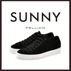 新品未使用 ペリーコサニー スエードレザー スニーカー ブラック 25cm相当【PELLICO SUNNY】レースアップシューズのサムネイル