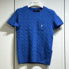 美品 ポロラルフローレン ケーブルニットコットンショートスリーブ