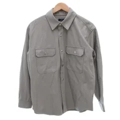 アイテムズ アーバンリサーチ ITEMS URBANRESEARCH フェイクレザージャケット 上着 M ライトグレー 長袖 レギュラーカラー 胸ポケット付き /TL ■ECG005のサムネイル