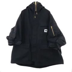sacai×Carhartt WIP サカイ×カーハート 24SS Duck Nylon Twill Coat ダック×ナイロンツイルコート 24-07190 ブラック 2のサムネイル