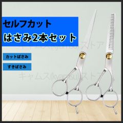 2本セット 家庭用 はさみ 散髪セット すきバサミ 美容師 理容師 ヘアカット キッズカット ペットトリミングシザー　全国送料無料 新品 未使用品 安い 追跡なし