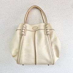 COCCINELLE レザー トートバッグ アイボリー | Mercari
