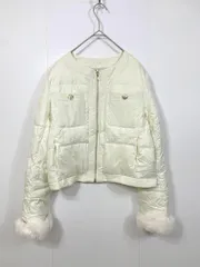 tocco closet トッコクローゼット 186-187380 ２ＷＡＹ袖口ファー付きマイクロファイバー ジャケット sizeM/アイボリー ◆■◎レディースのサムネイル