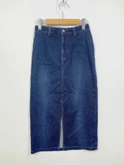 SOMETHING EDWIN サムシング エドウィン 96080 スリット タイト ロング デニムスカート sizeS/紺 ■■レディースのサムネイル