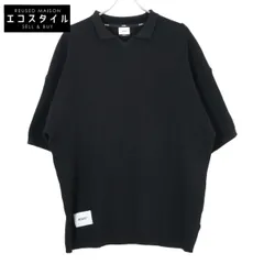 (W)TAPS　ダブルタップス　25年製 ブラック ワッフルニット ショートスリーブ ポロシャツ　X03のサムネイル