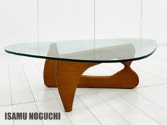 イサムノグチ ガラステーブル□ミッドセンチュリー□強化ガラス□リ