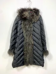 INED イネド 71-63114301 ラクーンファー ダウン コート size9/黒 ◆■レディースのサムネイル