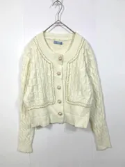 titty＆Co. PETIT ティティアンドコープティ 定価5500円 パイピングパール釦ニット カーディガン sizeF/アイボリー  ■■レディースのサムネイル
