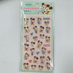 [유 메일 배송] [신품 · 번역 있음] 디즈니 미키 & 미니 푸쿠푸쿠 씰 mickey & minnie Disney