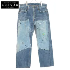yohjiyamamoto　ヨウジヤマモト　ｘSPOTTED HORSE CRAFT パッチワーク ボタンフライ デニムパンツ/　36のサムネイル