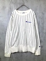 Champion チャンピオン C8-J007 ストライプ スウェット sizeXS/アイボリー ■■メンズ